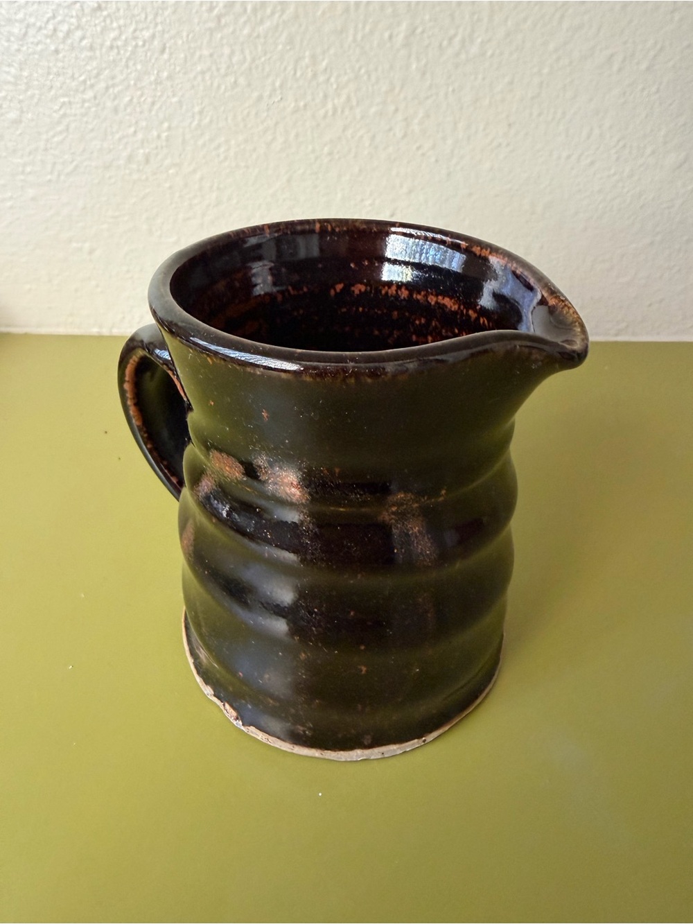Dark Brown Ceramic Pitcher - Home Art
